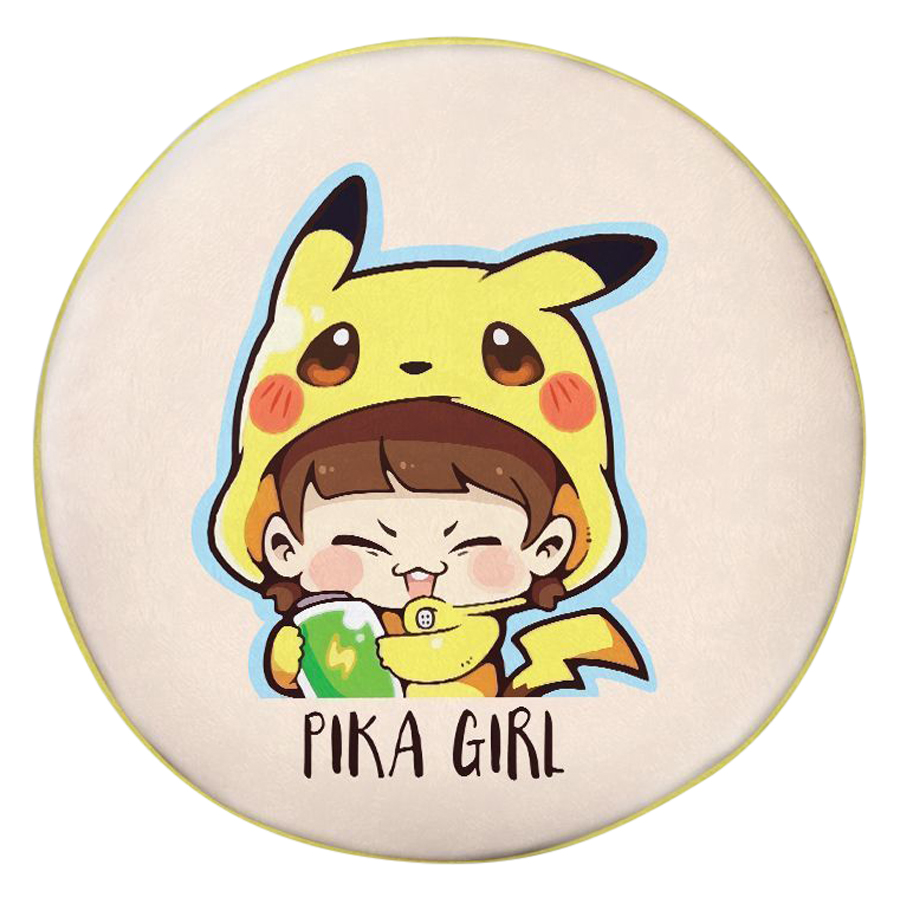Gối tròn Cô bé pikachu - GOCP161
