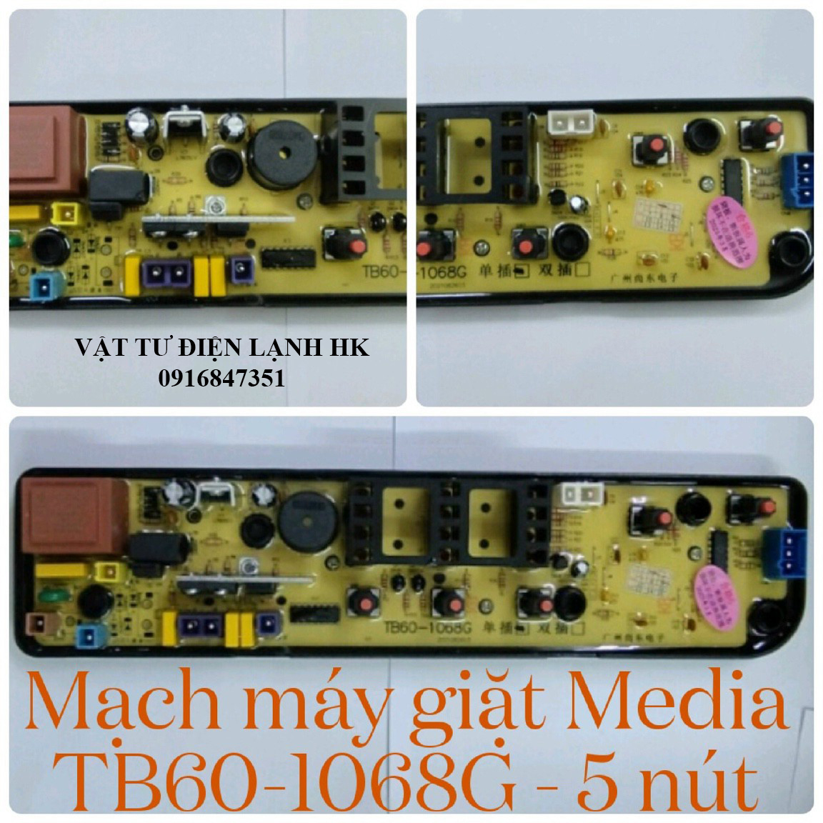 Bo mạch dùng cho máy giặt MIDEA 5 6 8 nút TB60-1068G MB85-7026G TB60-6168G Vỉ broad điều khiển mg Media TB60 - 1068G 6168G MB85 - 7026G