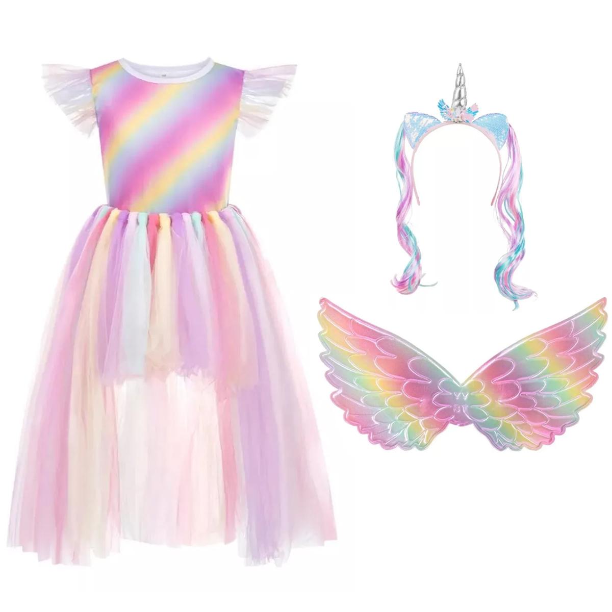 Bộ Váy Unicorn Hóa Trang Halloween Bé Gái - Size S - Nuan Nuan 8064