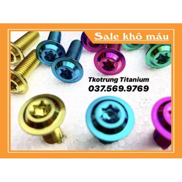 Ốc titanium 8li25 gắn đĩa xe máy các loại