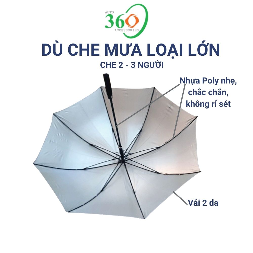 Dù Che Nắng, Dù Che Mưa Loại Lớn, 8 Nan, Làm Bằng Nhựa Poly Không Rỉ Sét, Dùng Cho Ô Tô, Gia Đình Và Sự Kiện