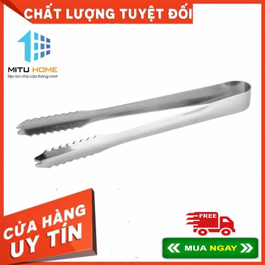 Kẹp gắp đá, thức ăn inox 22cm