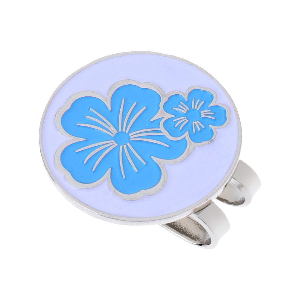 4xGolf Hat Clip with Detachable Golf Ball Marker Cap Clip Blue