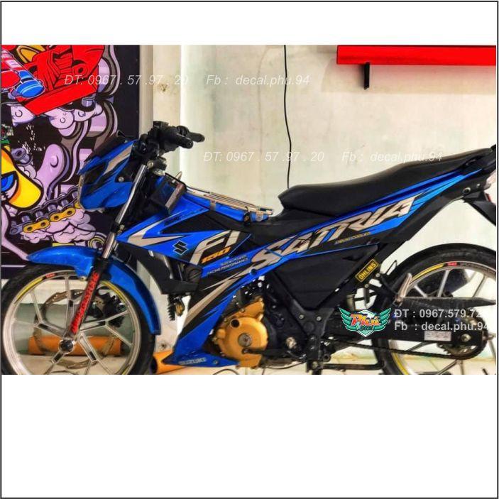 Tem Rời Satria Fi Xanh bạc xám