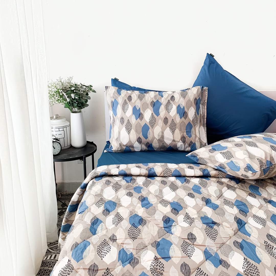 Bộ Ga Gối Vải Cotton Hàn Quốc Mịn Mát