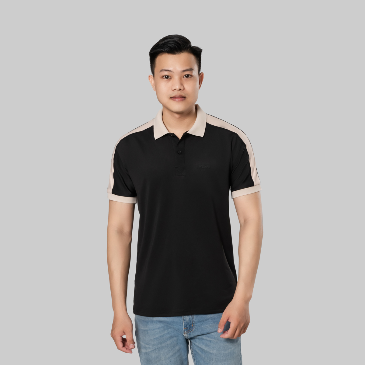 Áo thun polo nam TSIMPLE có cổ ngắn tay vải cotton cá sấu cao cấp form rộng big size A02006