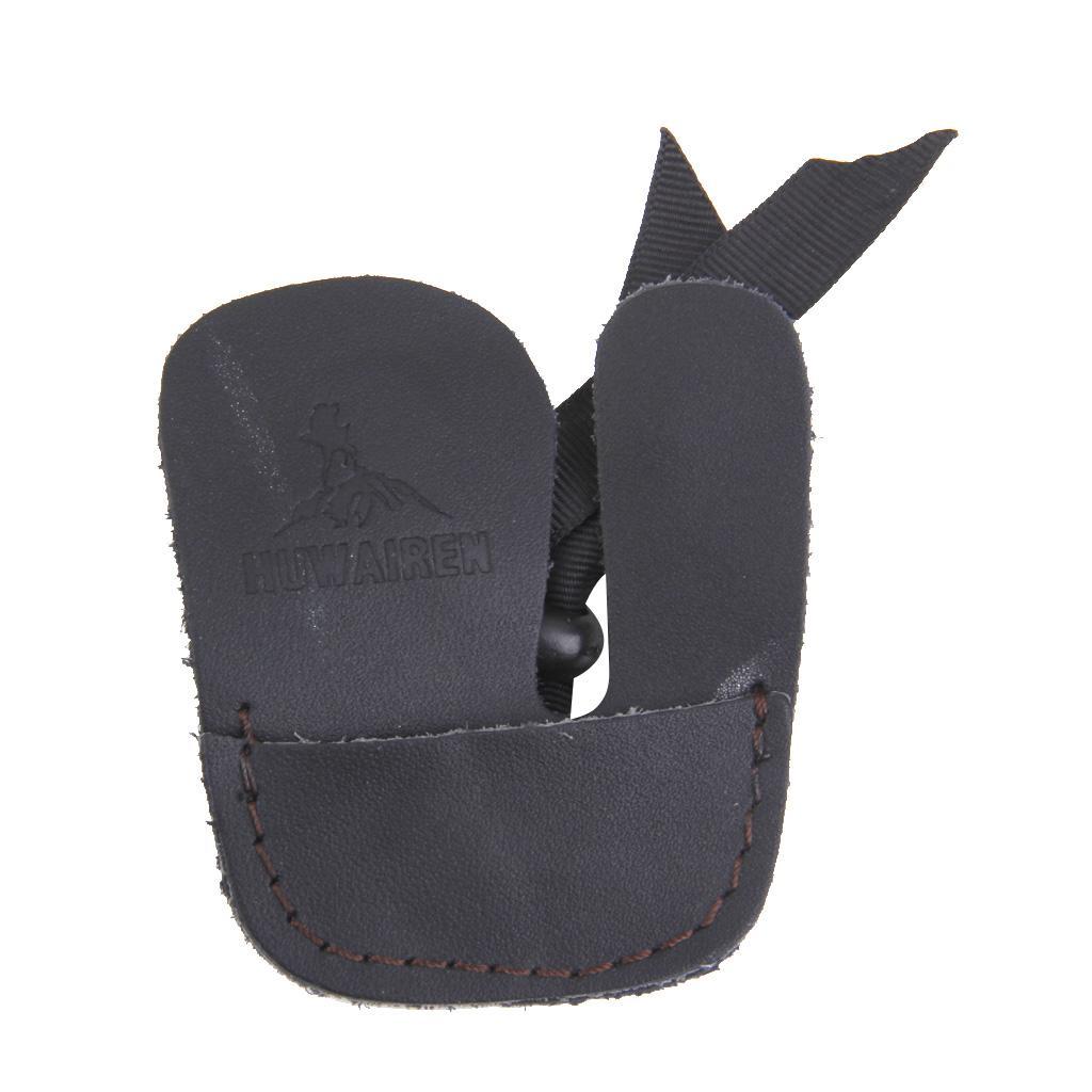 3-4pack Magideal Cow Leather Protection Finger Tab Shooting Archery Glove Black