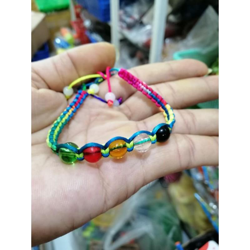 DÂY TAY NGŨ SẮC 5 HẠT MAY MẮN