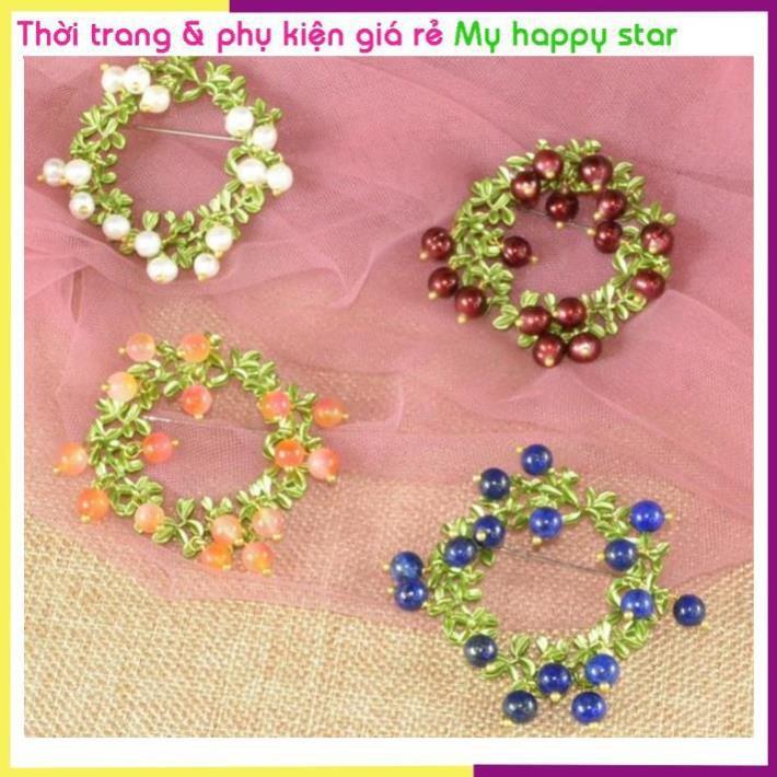 Cài áo thời trang hình hoa đính ngọc GC263