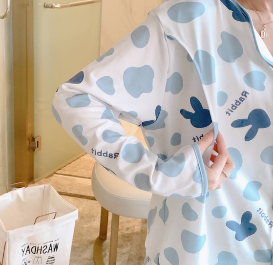 Pijama Bầu sau sinh cho con bú ti CỔ TIM - Bộ đồ bầu mặc nhà cho mẹ - Quần áo ngủ bà bầu đẹp thời trang giá rẻ Bigsize