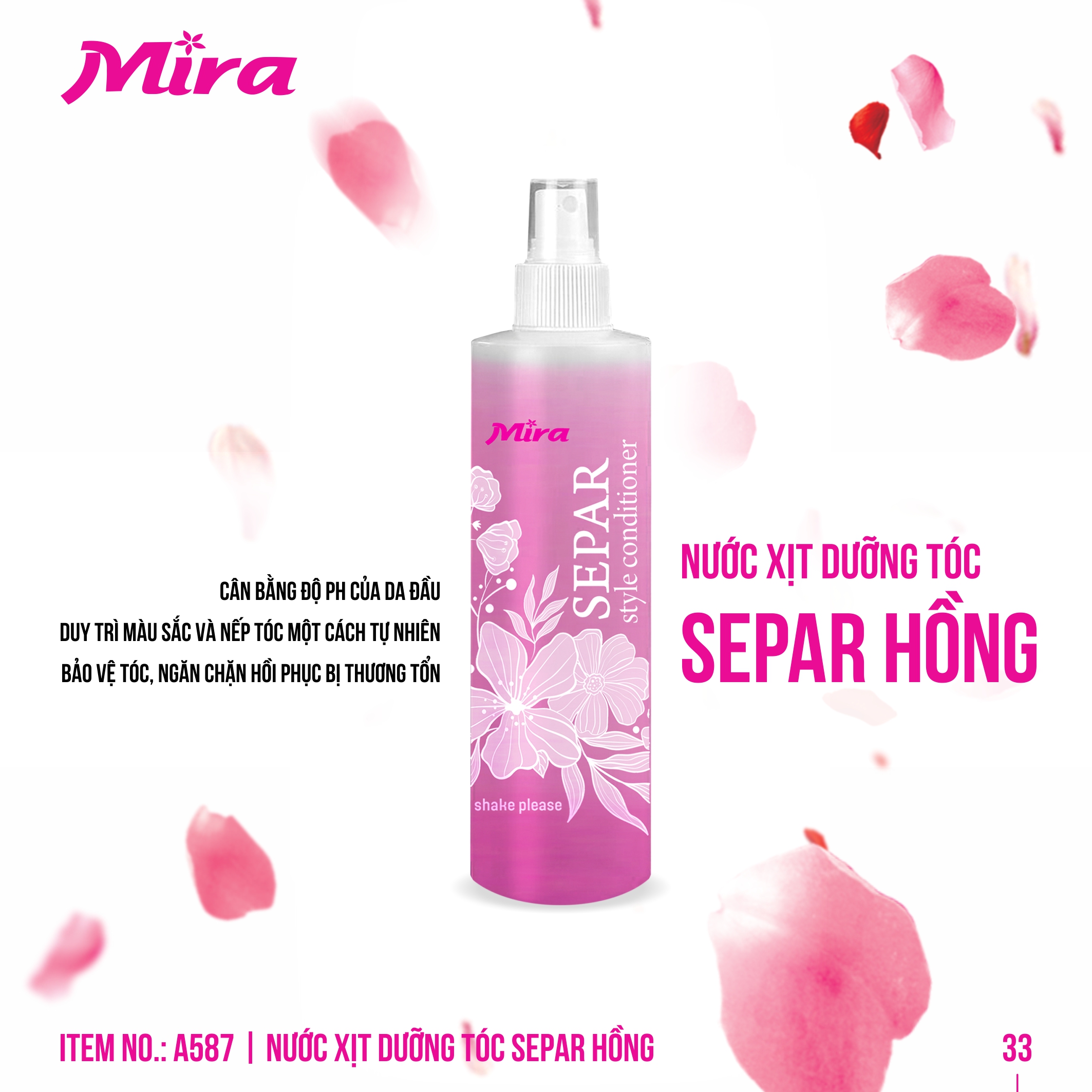 Nước Xịt Dưỡng Tóc Separ Hồng 430ml A587