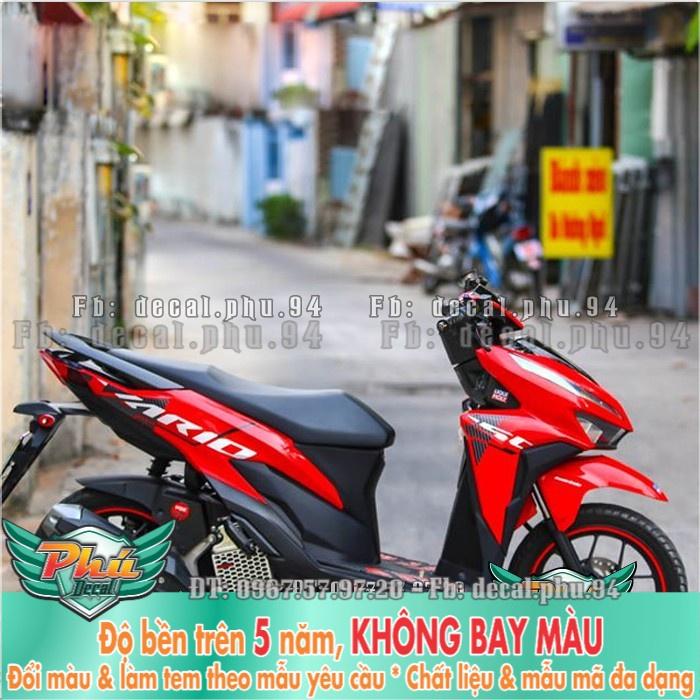Tem rời Vario 150 INDO đỏ -1