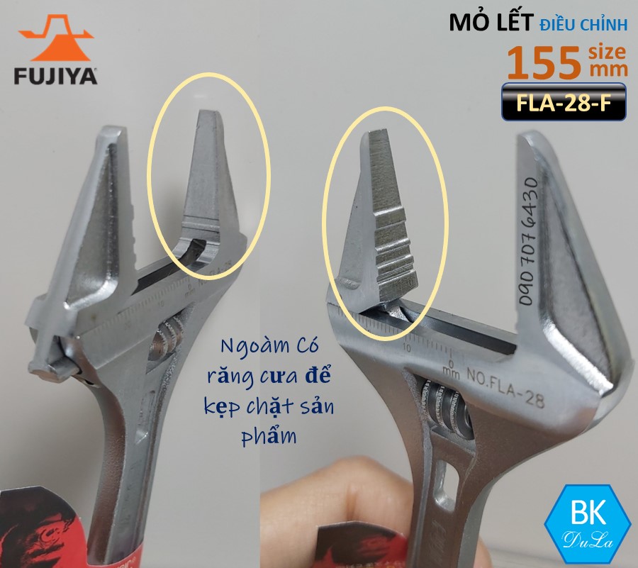 [Cờ lê Nhật] Mỏ lết điều chỉnh độ mở 0-28mm Fujiya FLA-28 GENUINE Made in Japan