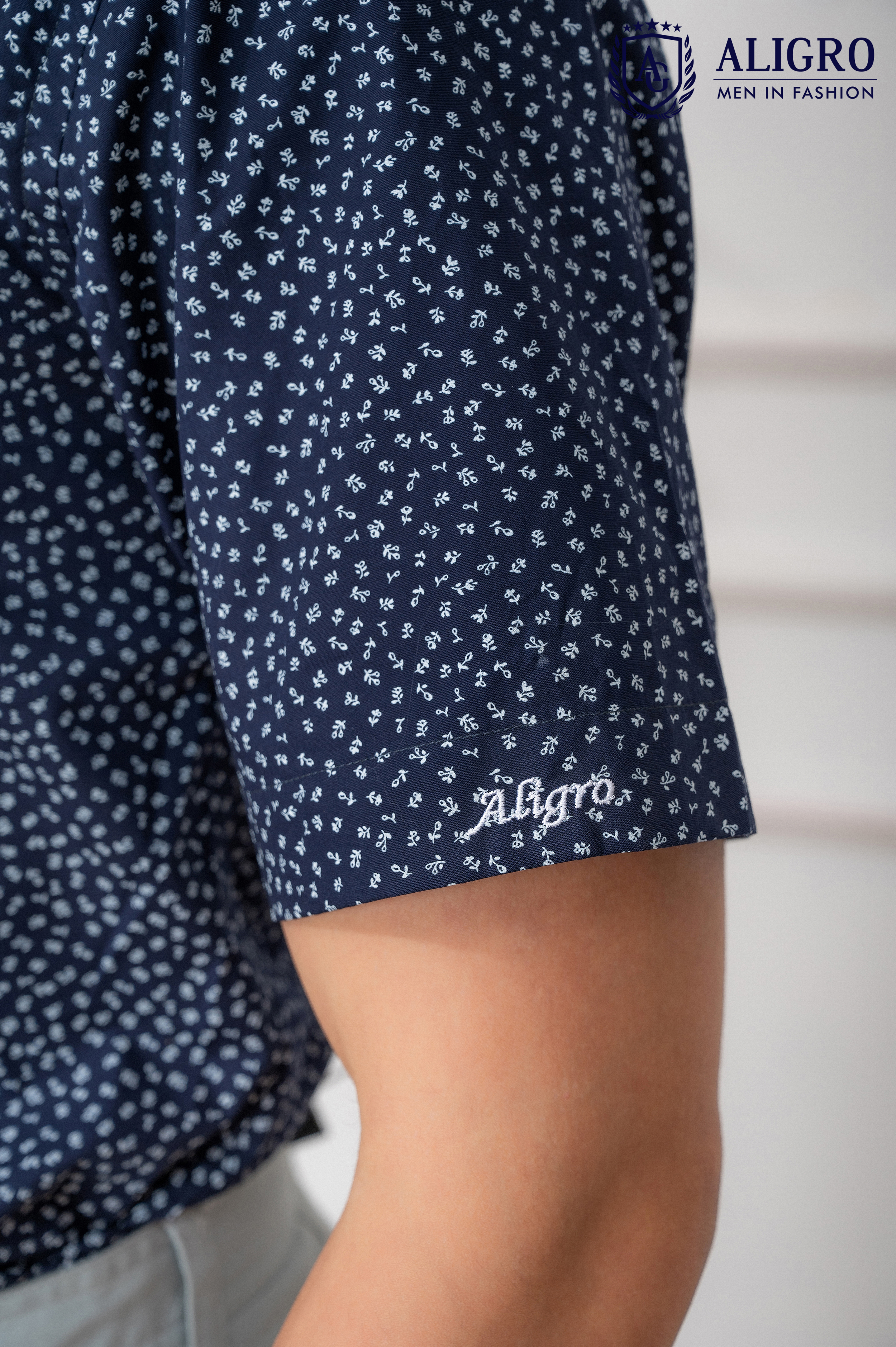 Áo sơ mi nam ngắn tay ALIGRO nhiều màu chất liệu cotton tự nhiên cao cấp, vạt bằng form custom trẻ trung ALGS-C66
