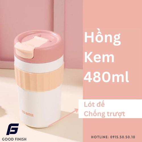 Bình/Cốc giữ nhiệt cao cấp Yes_Water  GF, inox 304, chống tràn, ly uống cafe, đựng nước, lạnh, nóng 6 - 8 tiếng