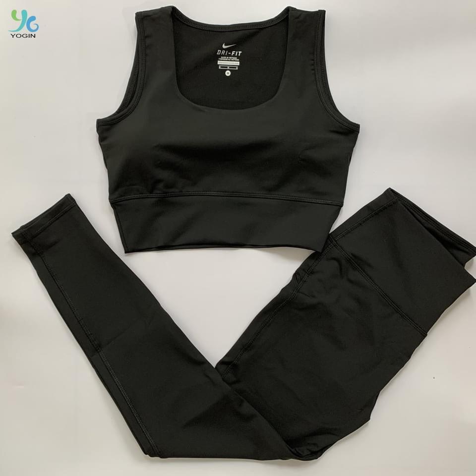 Bộ tập yoga nữ, đồ tập yoga nữ chất vải co giãn thấm hút mồ hôi tốt tặng kèm mút ngực