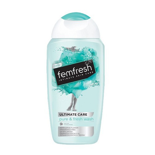 Dung dịch vệ sinh phụ nữ cao cấp cho da nhạy cảm Femfresh Pure &amp; Fresh Wash 250ml, làm sạch thơm, kháng viêm, kháng khuẩn