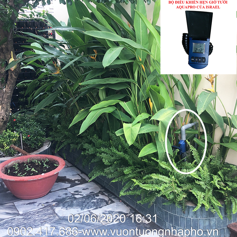 Bộ Hẹn Giờ Tưới Cây Tự Động nhập khẩu Israel dùng pin Hiệu Aquapro nhỏ gọn và tiết kiệm thời gian tưới hàng ngày
