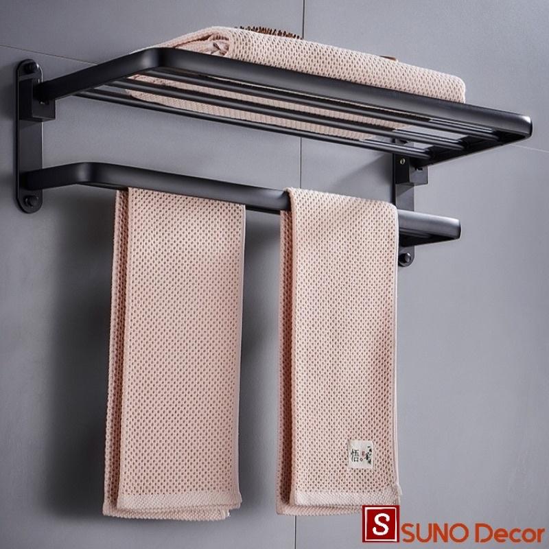 Giá Treo Khăn Nhà Tắm Cao Cấp Phong Cách Bắc Âu, Dán Tường Tiện Dụng, Không Khoan Đục