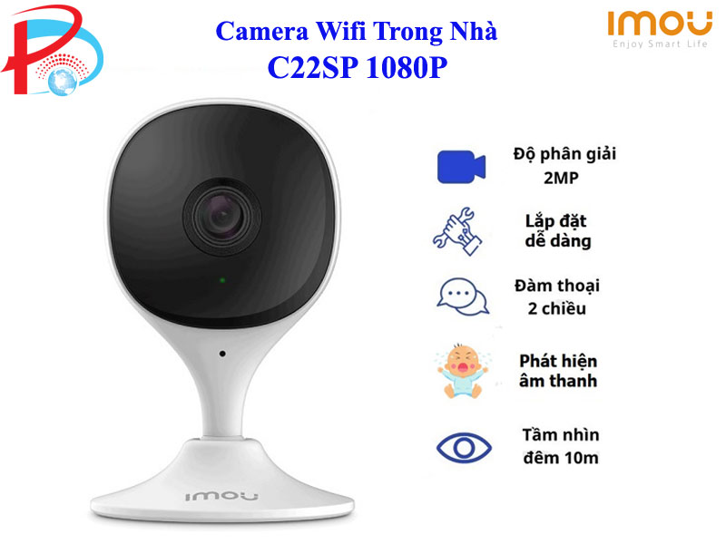 Camera IMOU Cue 2E, Camera IP độ phân giải 2 megapixel, phát hiện người bằng AI thông minh - Hàng Chính Hãng