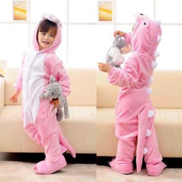 Bộ đồ thú khủng long - Bộ khủng long xanh hồng đỏ Đủ size