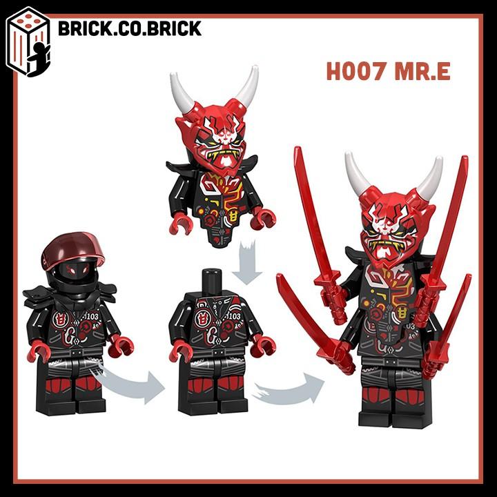 Đồ Chơi Lắp Ráp minifig Ninja Phantom Mr.E Nhân Vật ninja Samurai kèm kiếm Katana H007 E