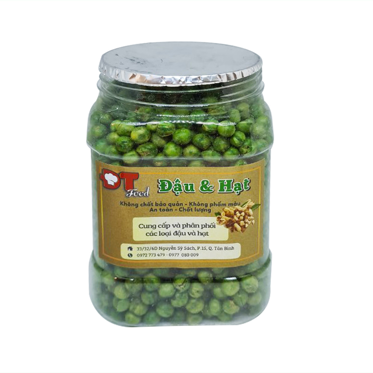 1kg Đậu hà lan muối sấy giòn DTFood (2 hộp 500g) - Thơm ngon bổ dưỡng