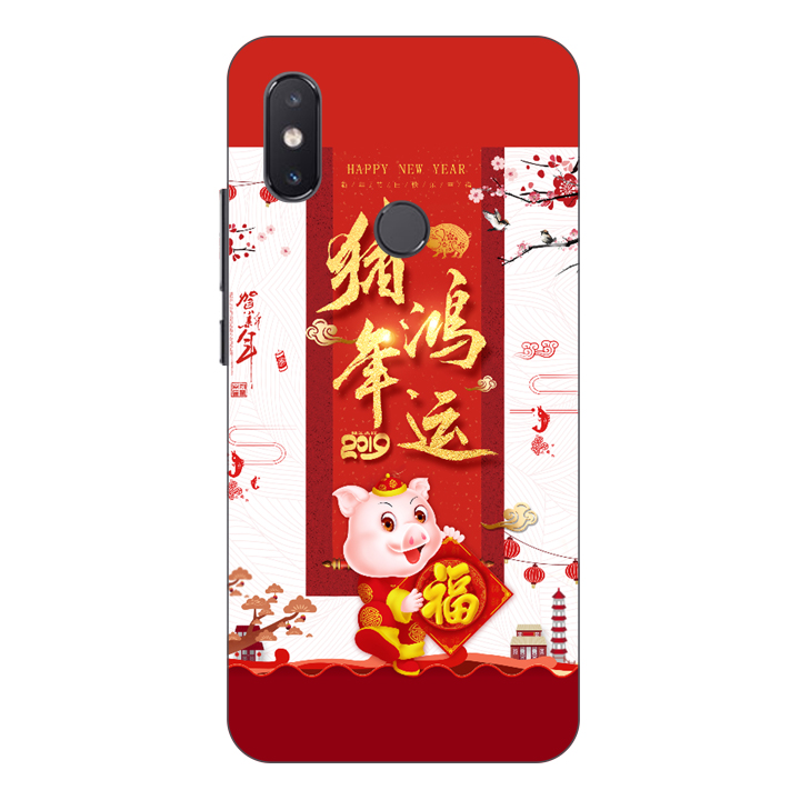 Ốp lưng điện thoại Xiaomi Mi 8 SE hình Heo Xuân Chúc Tết - Hàng chính hãng