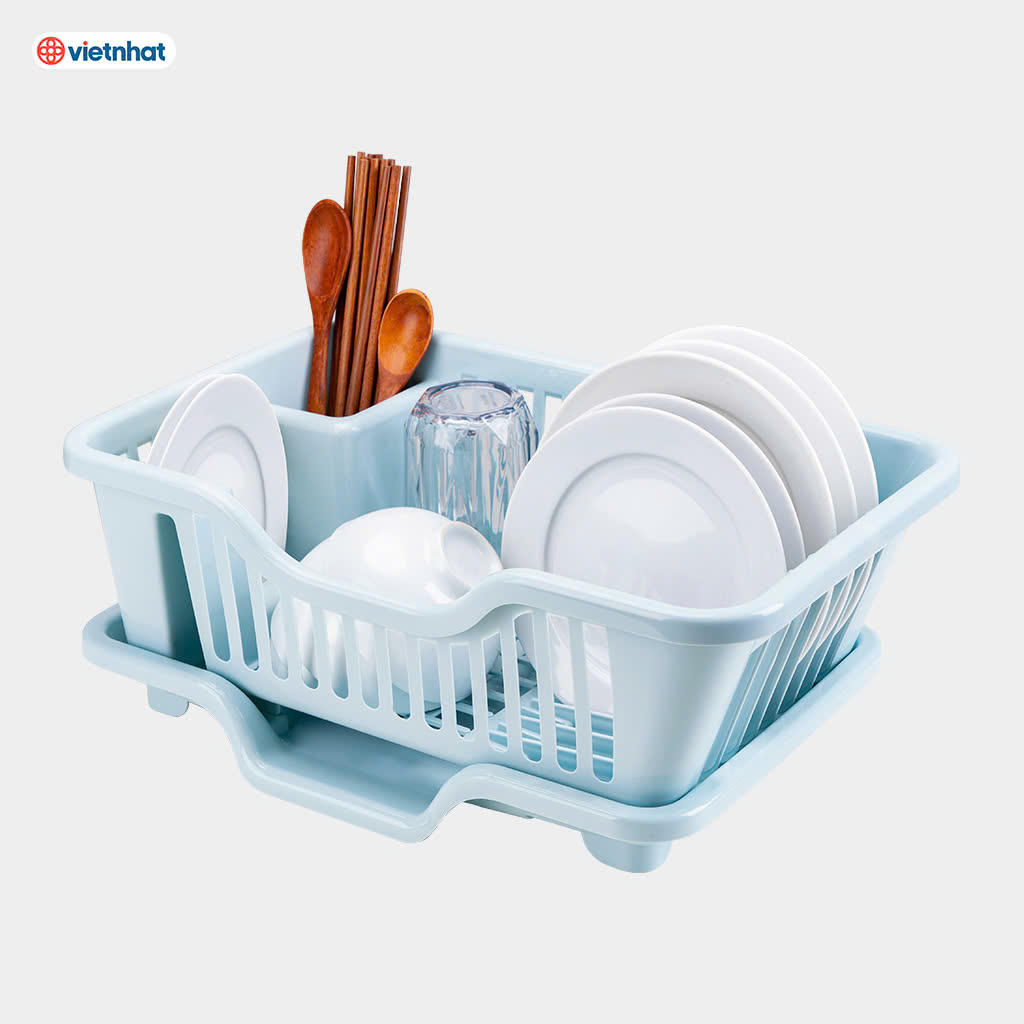 Rổ Úp Bát Tiện Ích Việt Nhật, Giá Để Bát Đĩa , Khay Úp bát, Có Lỗ Thoát Nước Tiện Ích Chất Liệu Nhựa PP An Toàn- Hàng Việt Nam