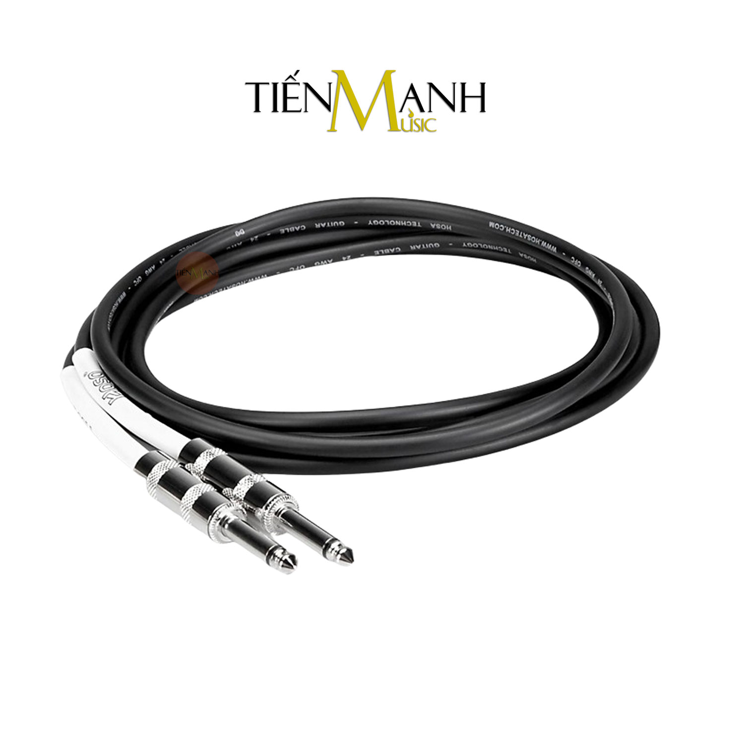 Dây Cáp Guitar Hosa 2 Đầu 6ly TS Mono Dài 1.5m, 3m, 4.5m, 6m, 7.5m GTR-205, GTR-210, GTR-215, GTR-220, GTR-225 Cable Hàng Chính Hãng - Kèm Móng Gẩy DreamMaker