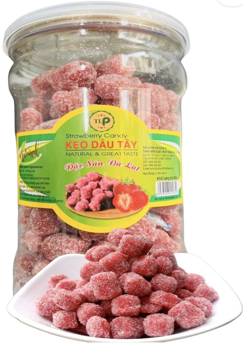 KẸO DÂU TÂY TÂN LỘC PHÁT HŨ 500G