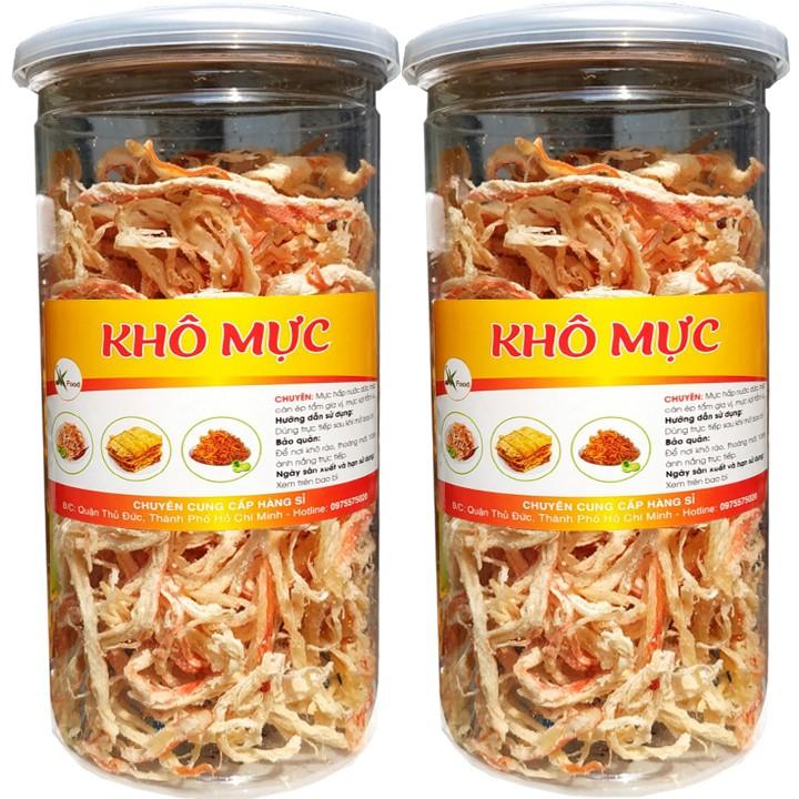 COMBO 2 HŨ 500G - MỰC XÉ SỢI HẤP NƯỚC CỐT DỪA HIỆU SK FOOD