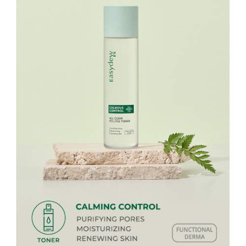 Nước Cân Bằng Kiểm Soát Nhờn Làm Sạch Lỗ Chân Lông Easydew Ex Calming Control All - Clear Peeling Toner 175ml