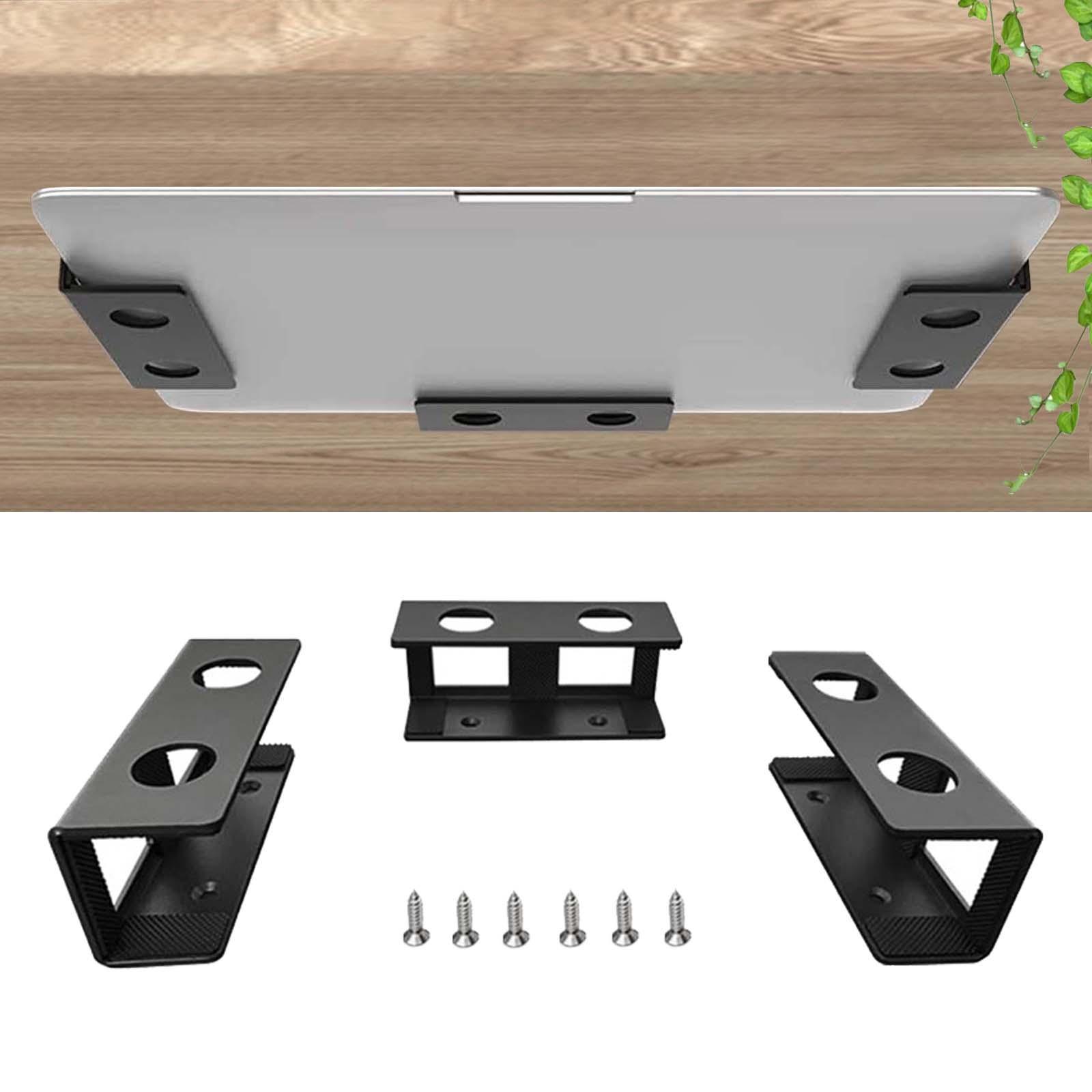 3x under Desk Laptop Mount Brackets Stand Set Heavy Duty Laptop Holder Mount