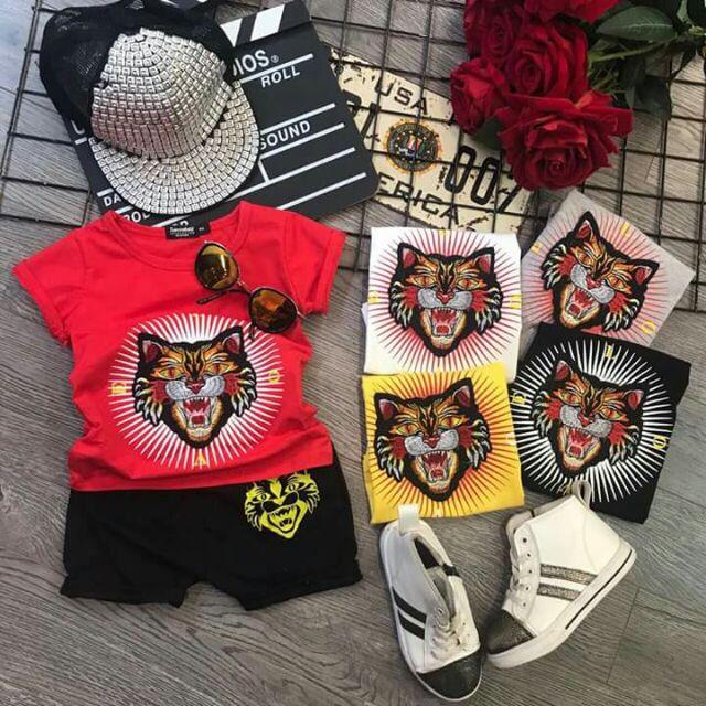 Bộ hổ thêu bé trai