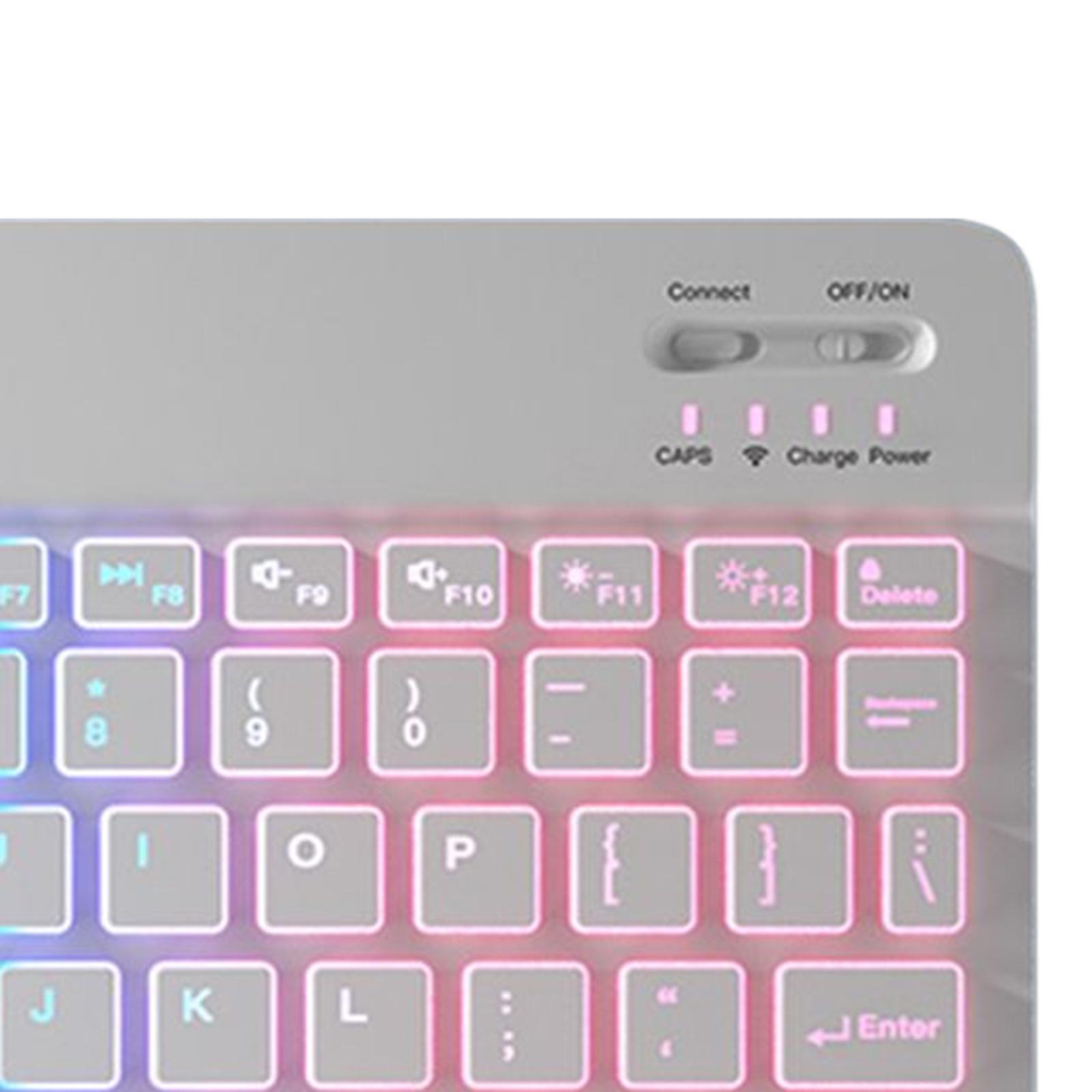 Wireless Bluetooth Keyboard, RGB Backlight for Windows for iOS for Mac OS Laptops