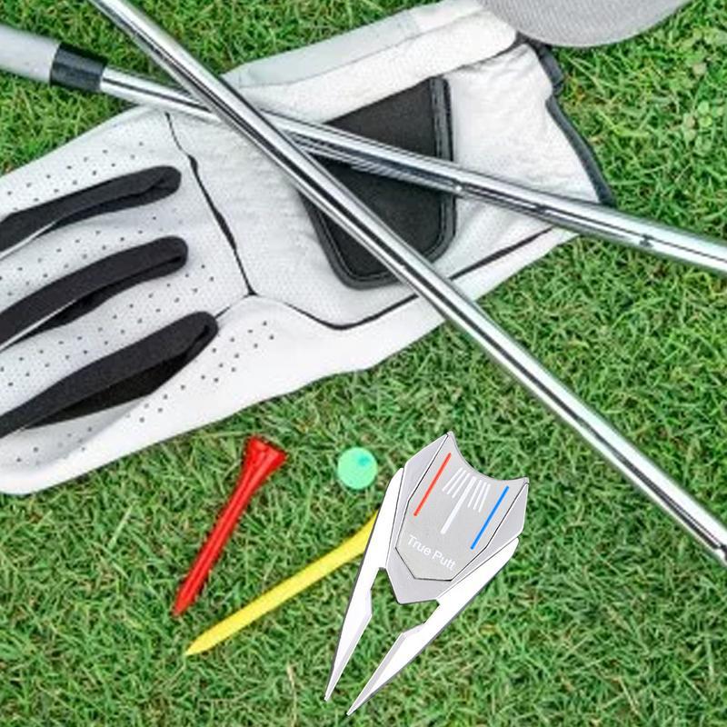 6 trong 1 Công cụ sửa chữa Golf Divot Pitch Groove Cleaner Phụ kiện golf đặt màu xanh lá cây Color: black short