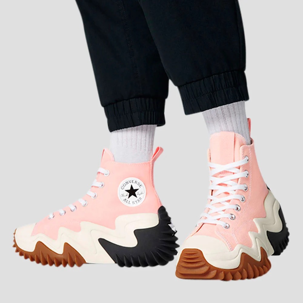 Giày Converse cao cổ đế độn nguyên khối màu hồng Run Star Motion High 'Storm Pink' - 172247C