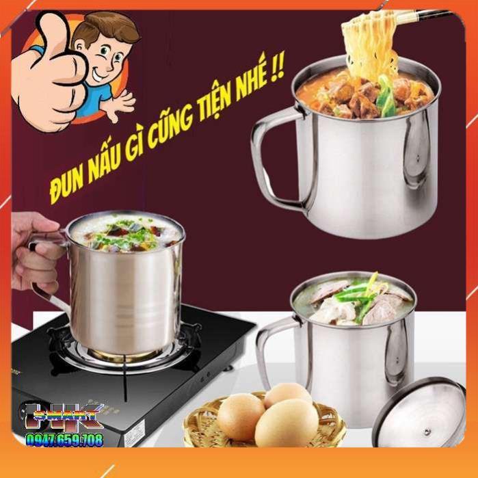 Ca Lọc Dầu Ăn Có Lưới Lọc Cặn Bằng INOX 304. Bình Đựng Dầu Chiên Lọc Cặn Dung Tích 1,2L.