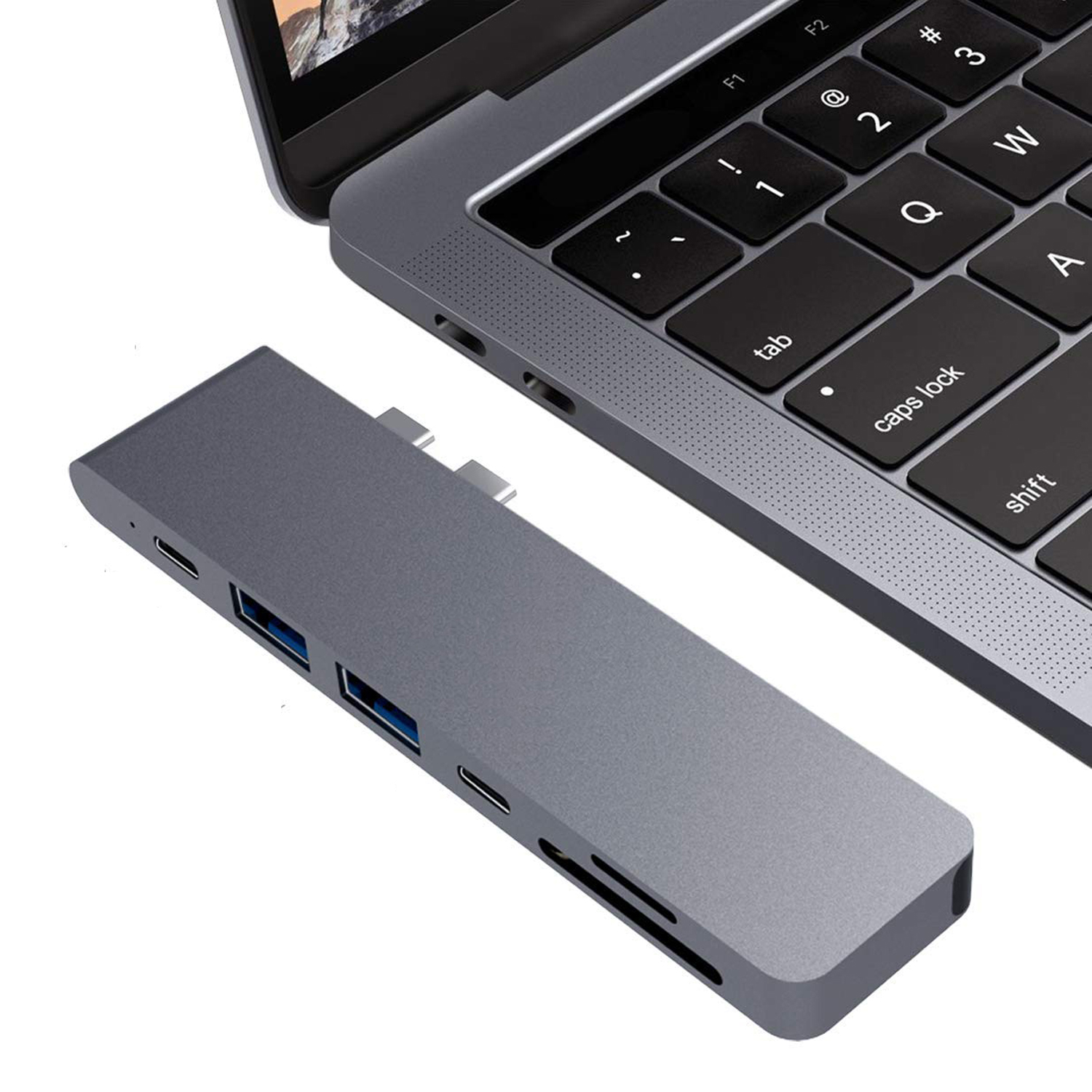 Cổng Chuyển Hub USB C, Type-C ra HDMI 4K 60hz/ usb 3.0/ PD/ TF/ SD dành Cho Macbook Pro và Macbook Air