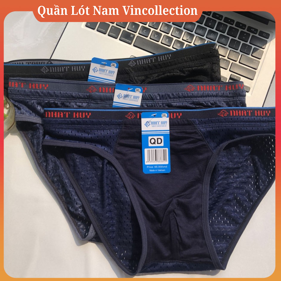 |Combo 5| Quần Lót Nam Chéo  Nhật Huy Vải Lưới Thông Hơi Li Ti Lỗ Nhỏ Cao Cấp Quan lót Của Nam Quần xi líp nam lọt khe to- nhỏ thun lạnh sexy cao cấp - Quần Lót Nam Nhật Huy