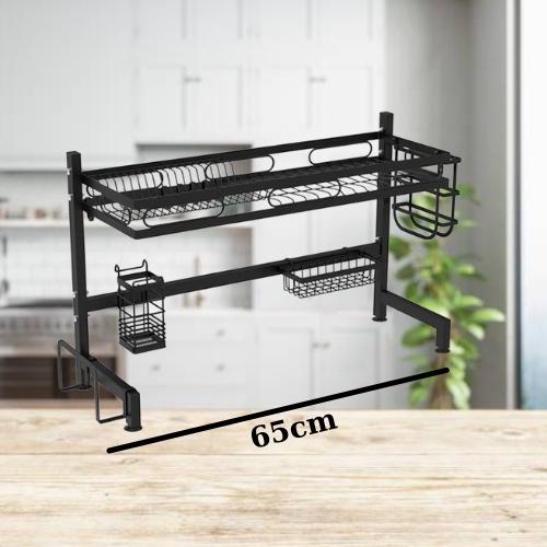 Bộ sản phẩm Kệ chén bát thông minh bản nâng cấp rộng 65cm - Thiết kế tinh tế - Chất liệu dày dặn - Giao nhanh