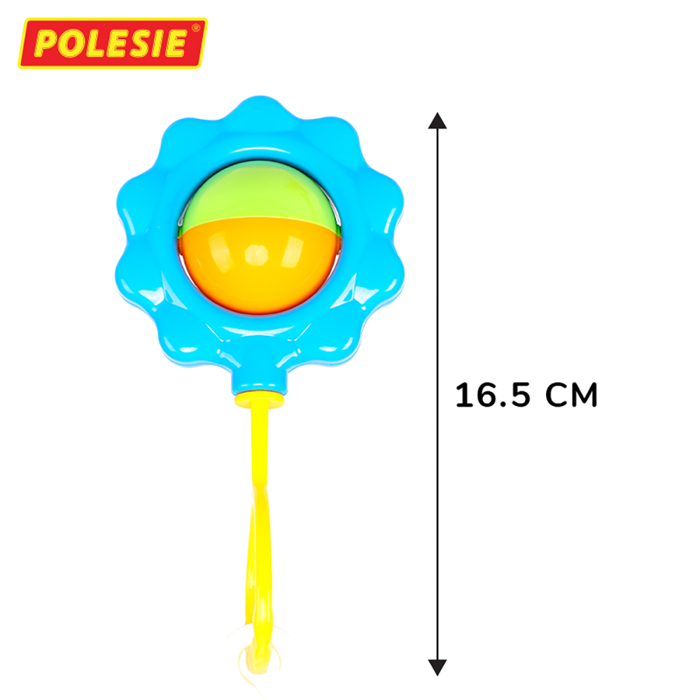 Bộ 3 Xúc Xắc Lục Lạc Hình Hoa Bằng Nhựa Nguyên Sinh, Đồ Chơi Sơ Sinh Nhập Khẩu Châu Âu An Toàn Cho Bé - Polesie Toys 45584-45577-45591 (Màu Ngẫu Nhiên)