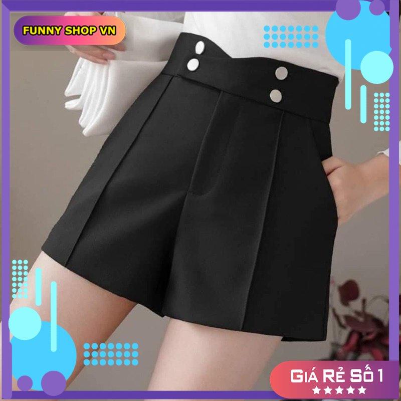 Quần Short Nữ 4 Khuy Cạp Cao Chất Tuyết Mưa Lưng Thun Co Dãn Nhiều Màu