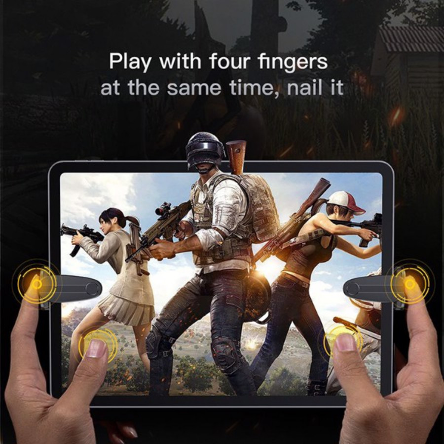 Bộ nút bắn chơi game Baseus Shooting Game Tool cho iPad/ Tablet chơi PUBG, Rules of Survival LV459 [Hàng Chính Hãng]