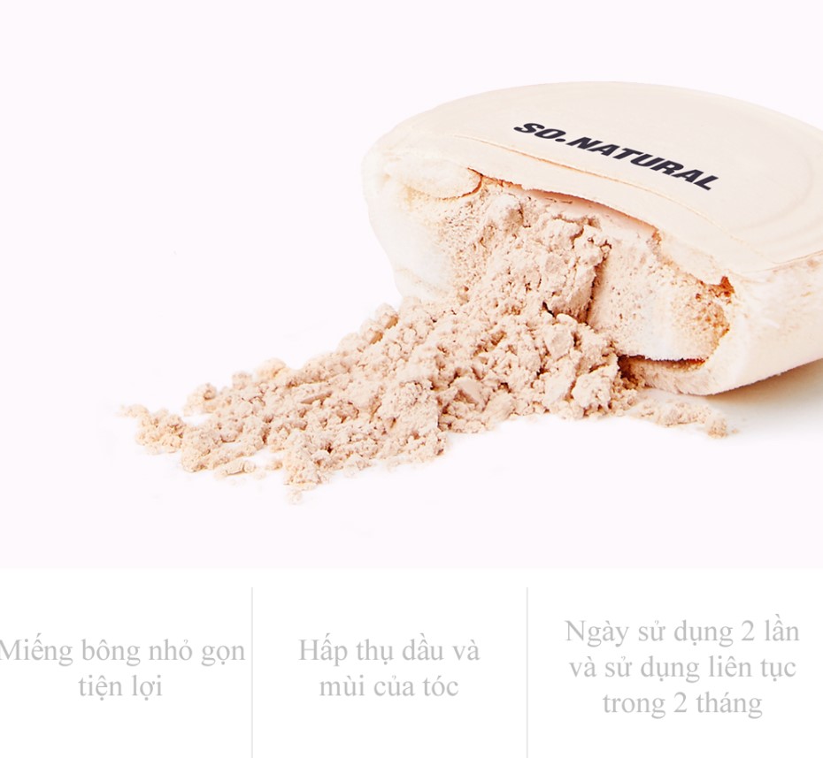 Phấn phủ gội khô SoNatural Powder 4Room Hair Dry Powder Perfume 50g