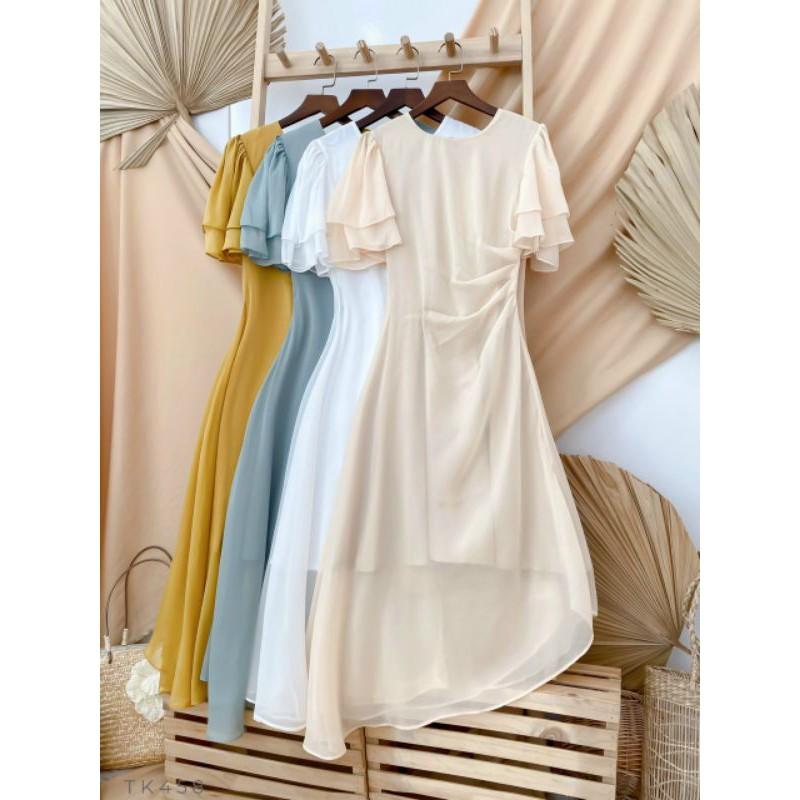 Đầm dự tiệc nhún eo tay bèo siêu xinh Sisi Dress