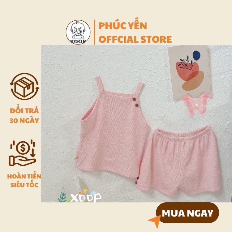 Đồ Bộ 2 dây XOOP chất tổ ong cho bé gái (11-21kg) BC79,Bộ thời trang quần áo trẻ em Shop Phúc Yến