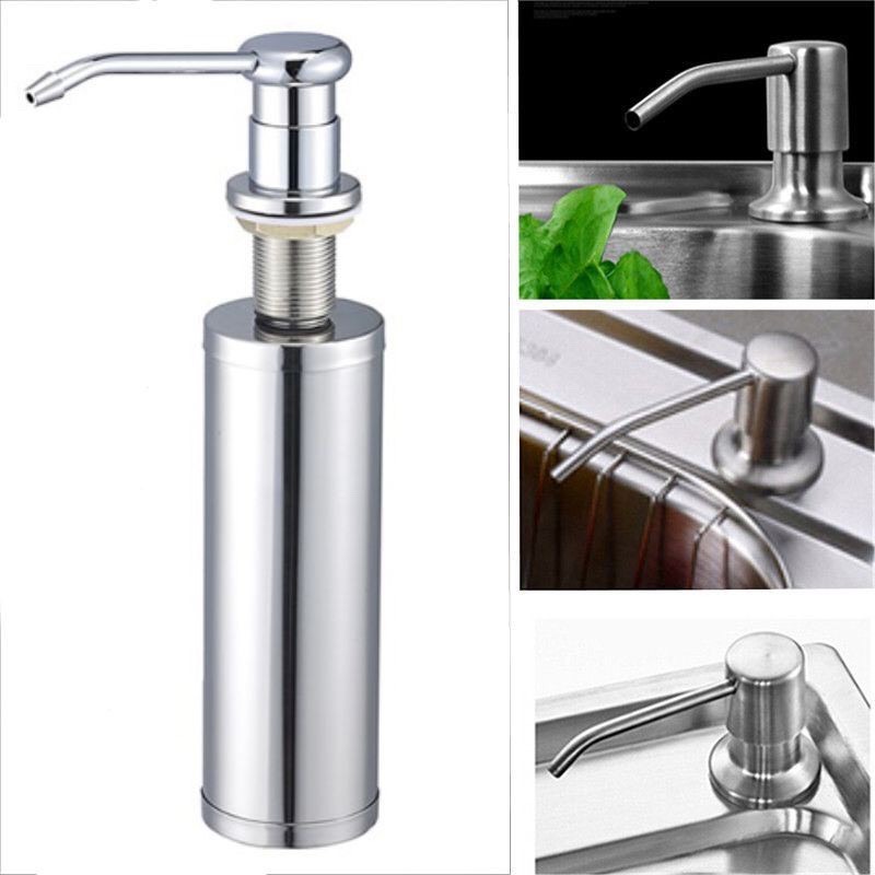 Bình Đựng Nước Rửa Chén 100%INOX 304 gắn âm thành chậu - Lõi nhấn nox bền bỉ