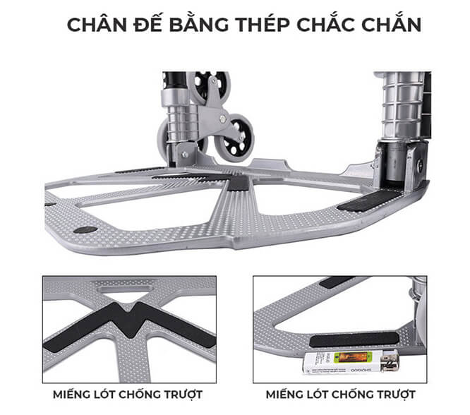 Xe kéo hàng cầu thang gấp gọn thông minh Kalpen 6 bánh xe